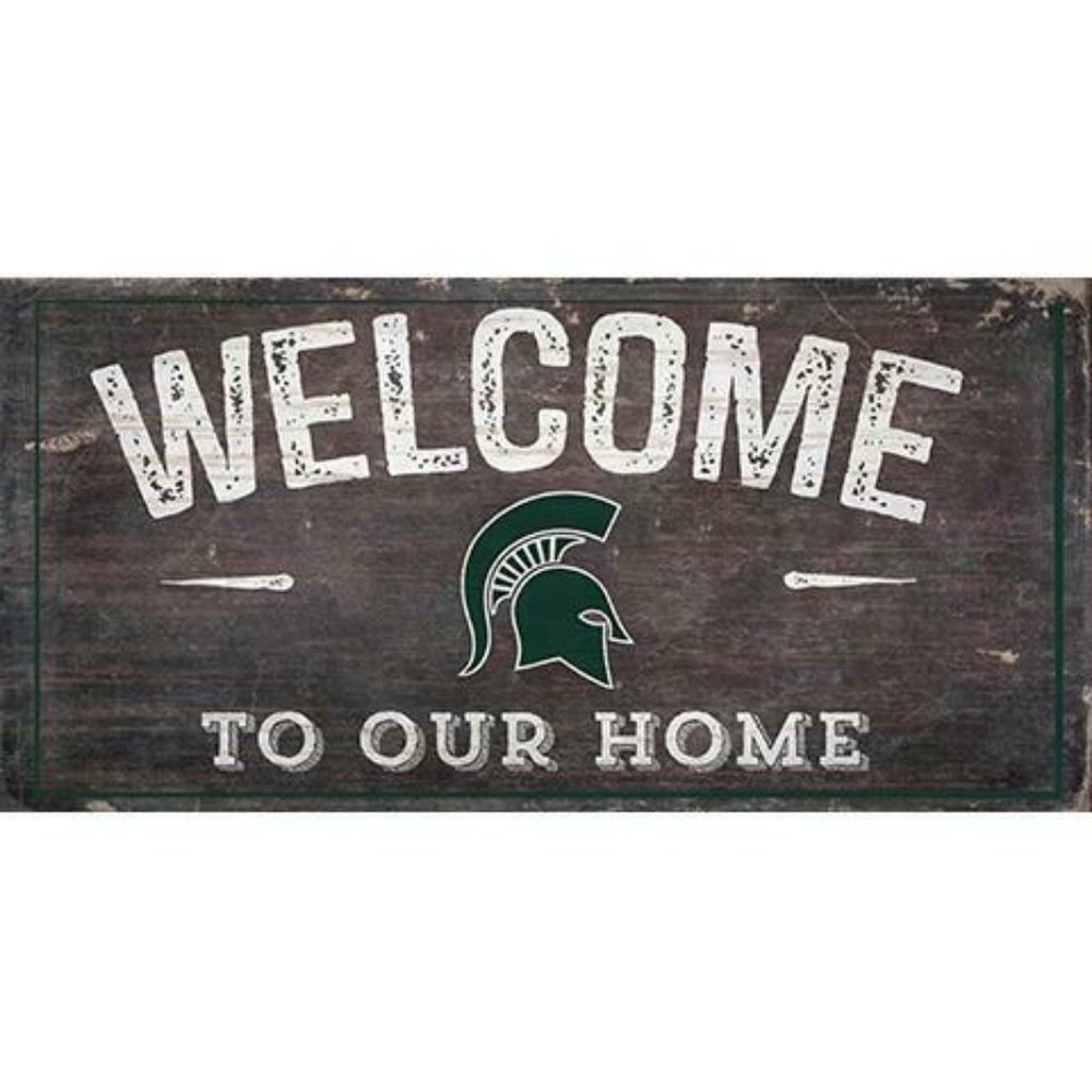 MICHIGAN STATE SPARTANS WOOD SIGNS 6"X12"